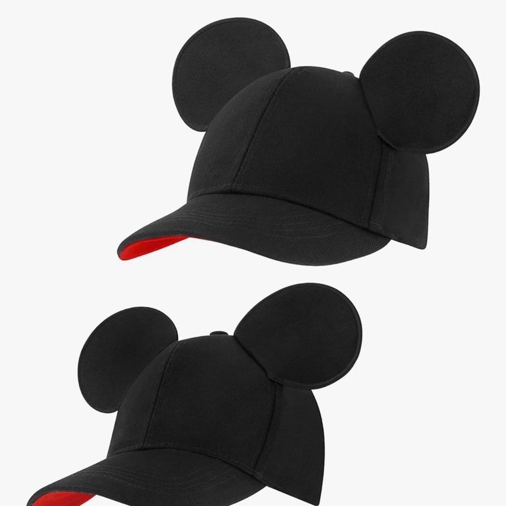 Black Mickey Mouse Ears Baseball Caps Dad and child mom and child OS